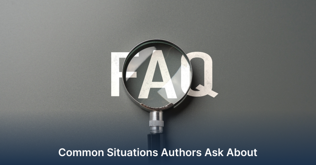 common situations authors ask about
