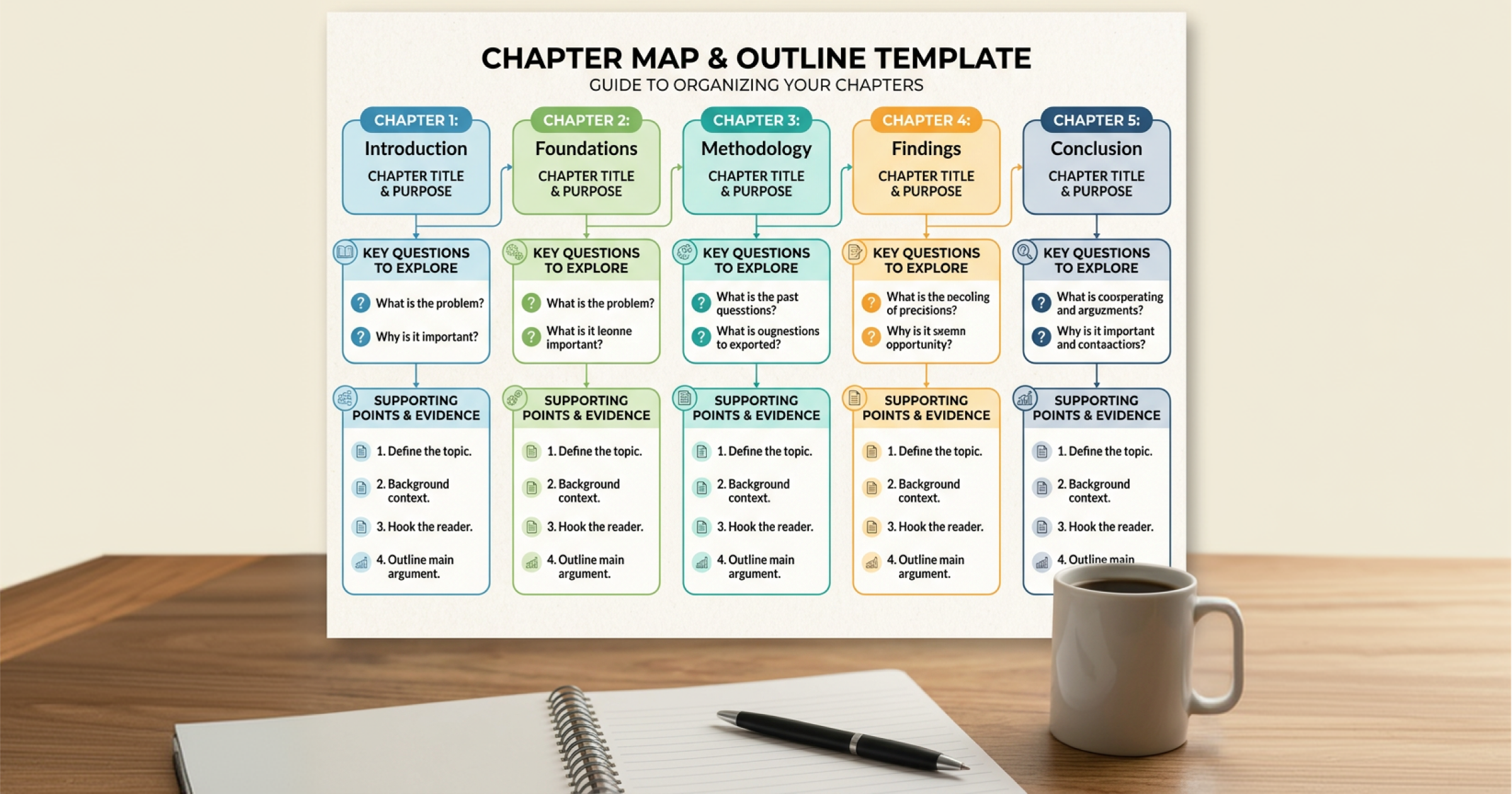 writer's block nonfiction book structure diagram